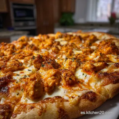 Buffalo Chicken Pizza: La Pizza Picante M&aacute;s F&aacute;cil y Casera Tarjeta de receta