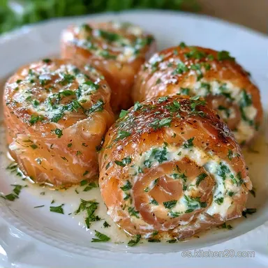 Rollitos de Salmón y Queso: Cremosos Tarjeta de receta