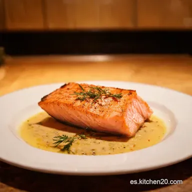 Salm&oacute;n al Horno a la Espa&ntilde;ola F&aacute;cil y Delicioso Tarjeta de receta
