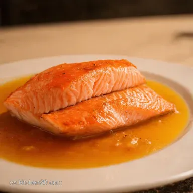 Mi Secreto Salm&oacute;n al Horno Miel Jugoso y F&aacute;cil Tarjeta de receta