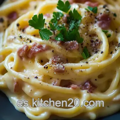 Salsa Carbonara Cremosa: &iexcl;Un Viaje Italiano Irresistible! Tarjeta de receta