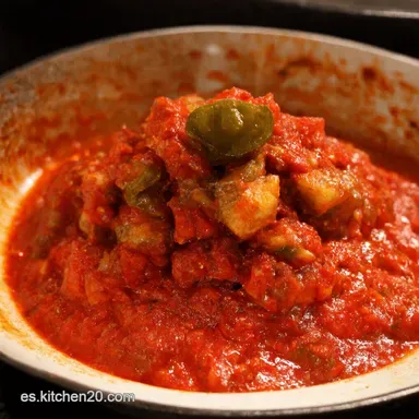Salsa Endiablada Jalape&ntilde;o Rojo Asado Que Pica Rico Tarjeta de receta
