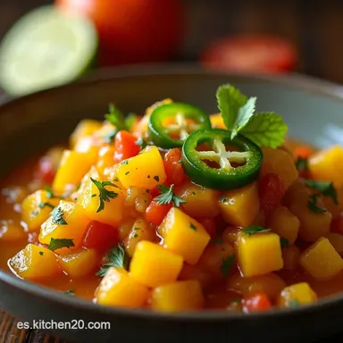 Salsa Mango Jalape&ntilde;o Pa Que Baile Tu Paladar Tarjeta de receta