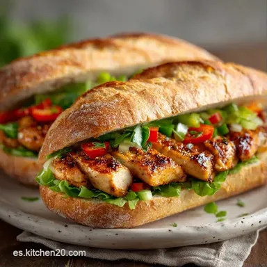 S&aacute;ndwich de Pollo: Crujiente para 4 Tarjeta de receta