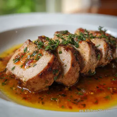 Solomillo de cerdo en salsa r&aacute;pida: Receta Casera Jugosa Tarjeta de receta