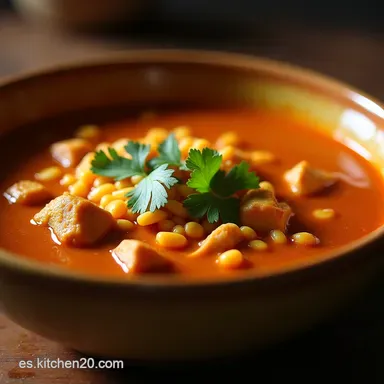Sopa de Pollo Suroeste Reconfortante con Toque Ahumado de Chipotle Tarjeta de receta