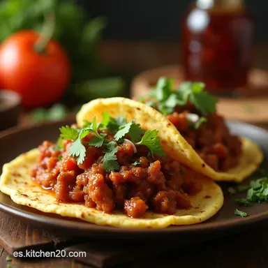 Tacos Al Pastor Aut&eacute;nticos El Adobo Casero Sin Trompo Tarjeta de receta