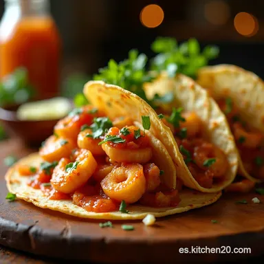Tacos de Camarones con Salsa Cremosa de Jalape&ntilde;o Perfectos Tarjeta de receta