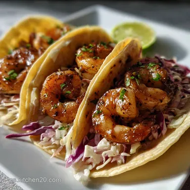 Shrimp Tacos: Tacos de Camar&oacute;n F&aacute;ciles en 25 Minutos Tarjeta de receta