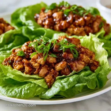Tacos De Lechuga Con Pavo Para 4 Personas Tarjeta de receta