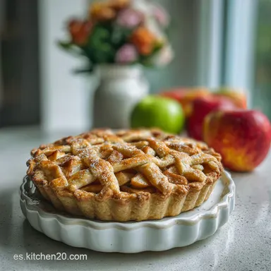Receta de Tarta de Manzana F&aacute;cil y R&aacute;pida con Canela Oven-Only Tarjeta de receta