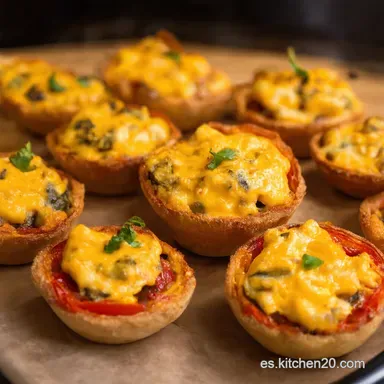 Tartitas Queso Cabra Pimientos Caramelizados Que Enamoran Tarjeta de receta