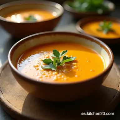 Sopa de Calabaza Casera La Mejor Receta de Oto&ntilde;o Tarjeta de receta