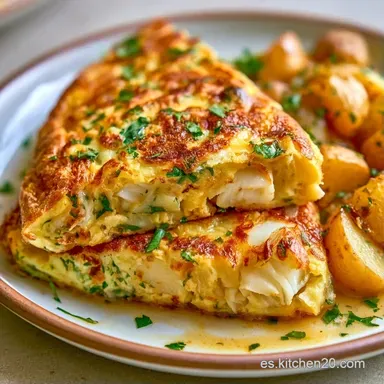 Cómo hacer Tortilla de Bacalao para 4 Tarjeta de receta