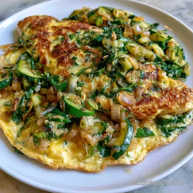 Tortilla De Calabacín Para 4 Personas Tarjeta de receta