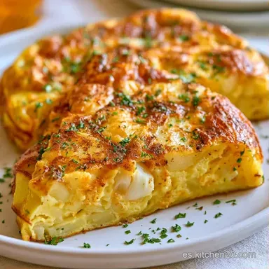 Tortilla De Patata Con Bacalao Para 4 Tarjeta de receta