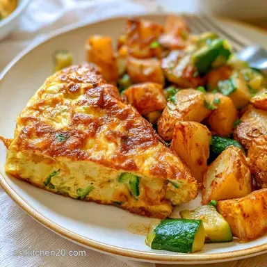 Tortilla de Patata con Calabacín Tarjeta de receta