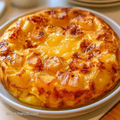 Tortilla De Patatas Al Horno Jugosa Tarjeta de receta