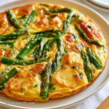 Tortilla de Patatas con Espárragos Tarjeta de receta