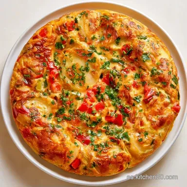 Tortilla Española para 4 Personas Tarjeta de receta