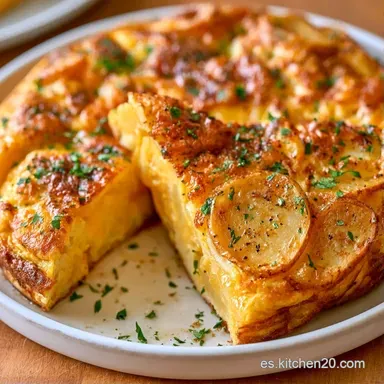 Authentic Spanish Onion Potato Omelet Tarjeta de receta