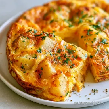 Receta de Tortilla de Patatas para 4 Tarjeta de receta