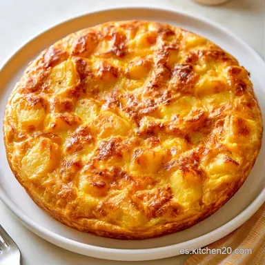 Tortilla de Patatas Fácil para 4 Tarjeta de receta
