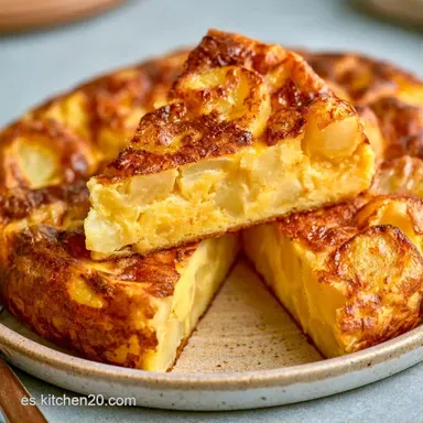 Tortilla Española para 6 Personas Tarjeta de receta