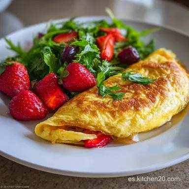 Tortilla Francesa: Lista en 10 Minutos, Textura Aterciopelada Tarjeta de receta