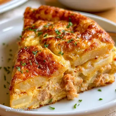 Tortilla Rellena en 45 Minutos Tarjeta de receta
