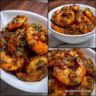 Receta Udang Balado F&aacute;cil C&oacute;mo Hacer Camarones Pic Explosivos Tarjeta de receta