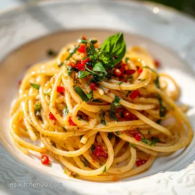 Vegan Pasta Aglio Olio e Peperoncino: Receta en 15 Minutos Tarjeta de receta