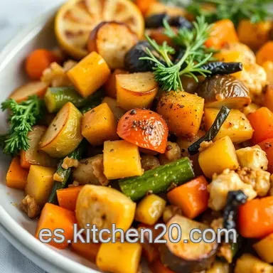 Verduras al Horno Mediterr&aacute;neas: &iexcl;Un Fest&iacute;n de Sabor F&aacute;cil! Tarjeta de receta