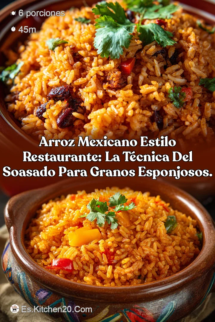 Arroz Mexicano estilo restaurante: La t&eacute;cnica del soasado para granos esponjosos.