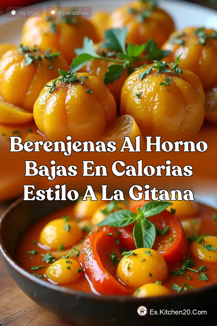 Berenjenas al Horno Bajas en Calorias Estilo A la Gitana