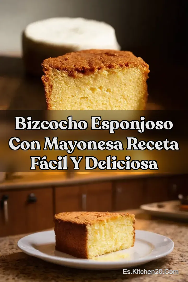 Bizcocho Esponjoso con Mayonesa Receta F&aacute;cil y Deliciosa