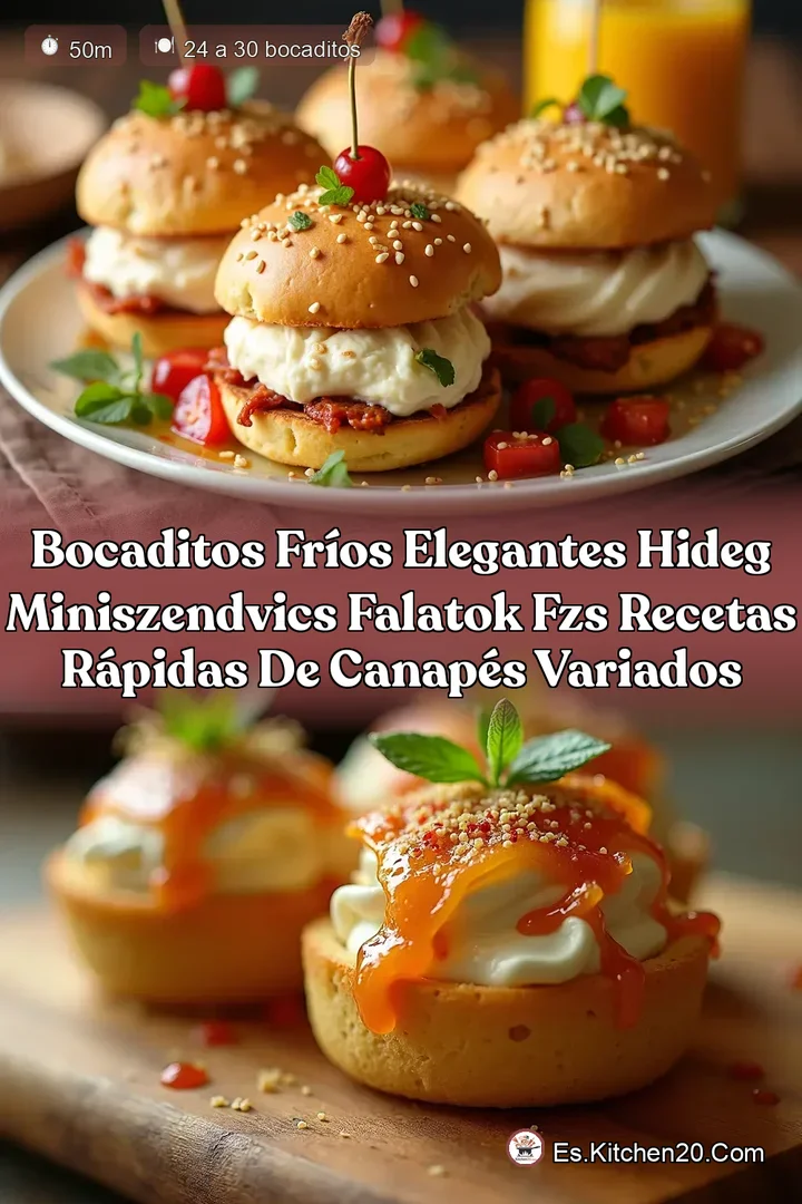 Bocaditos Fr&iacute;os Elegantes Hideg miniszendvics falatok Fzs Recetas R&aacute;pidas de Canap&eacute;s Variados