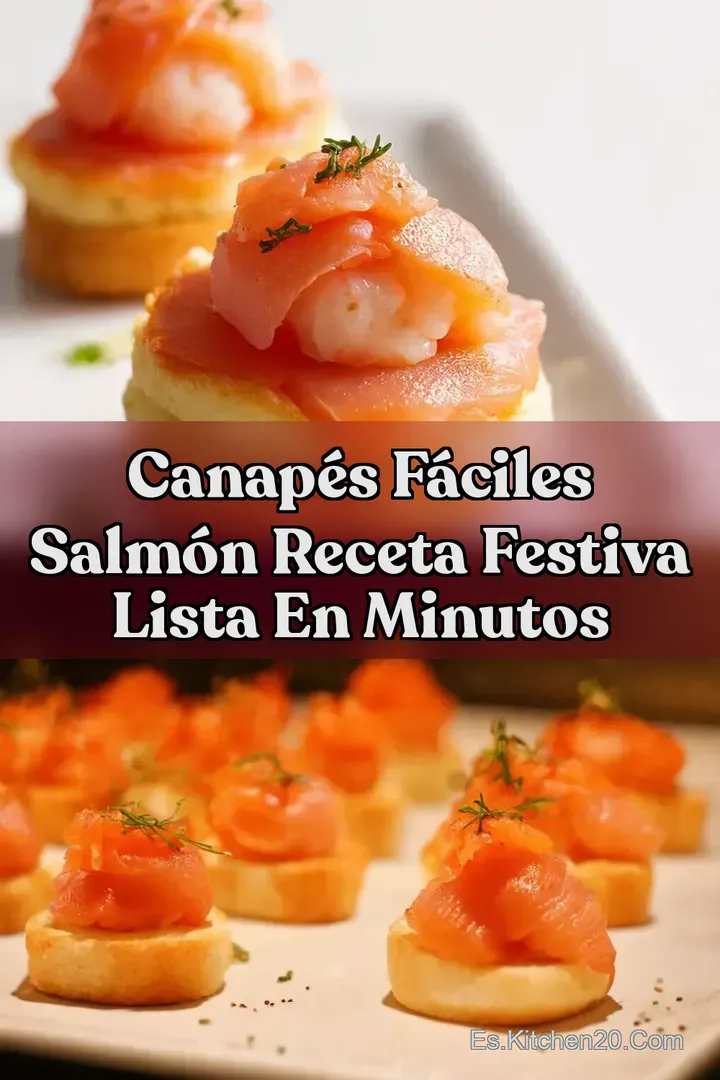 Canap&eacute;s F&aacute;ciles Salm&oacute;n Receta Festiva Lista en Minutos