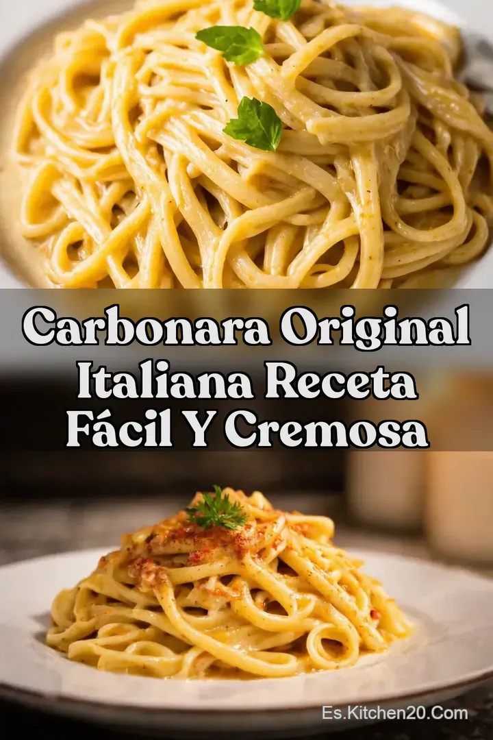 Carbonara Original Italiana Receta F&aacute;cil y Cremosa