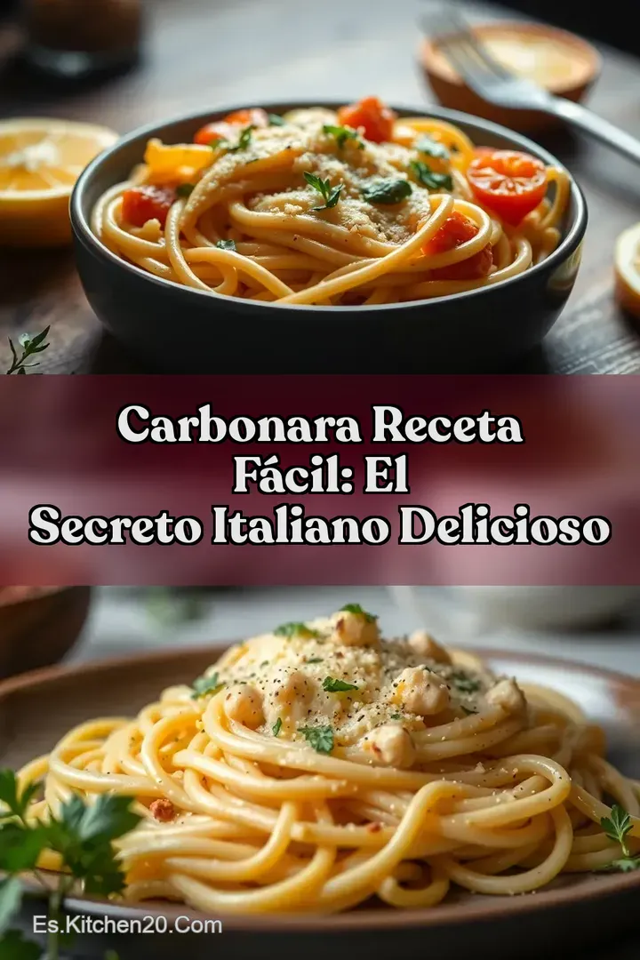 Carbonara Receta F&aacute;cil: El Secreto Italiano Delicioso