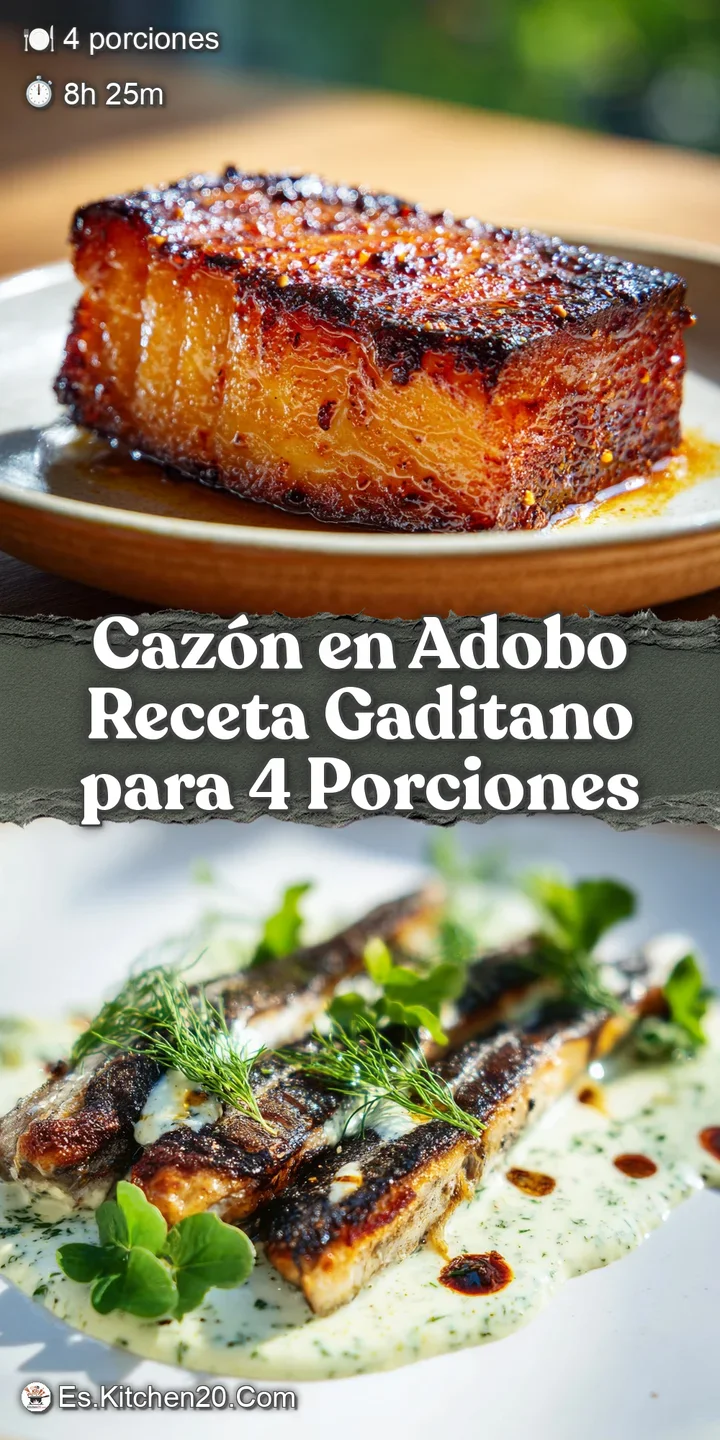 Close-up showcasing the crispy, golden edges of fried fish bathed in a deeply colored, flavorful adobo, promising a delici...