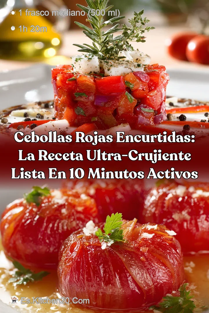 Cebollas Rojas Encurtidas: La Receta Ultra-Crujiente Lista en 10 Minutos Activos