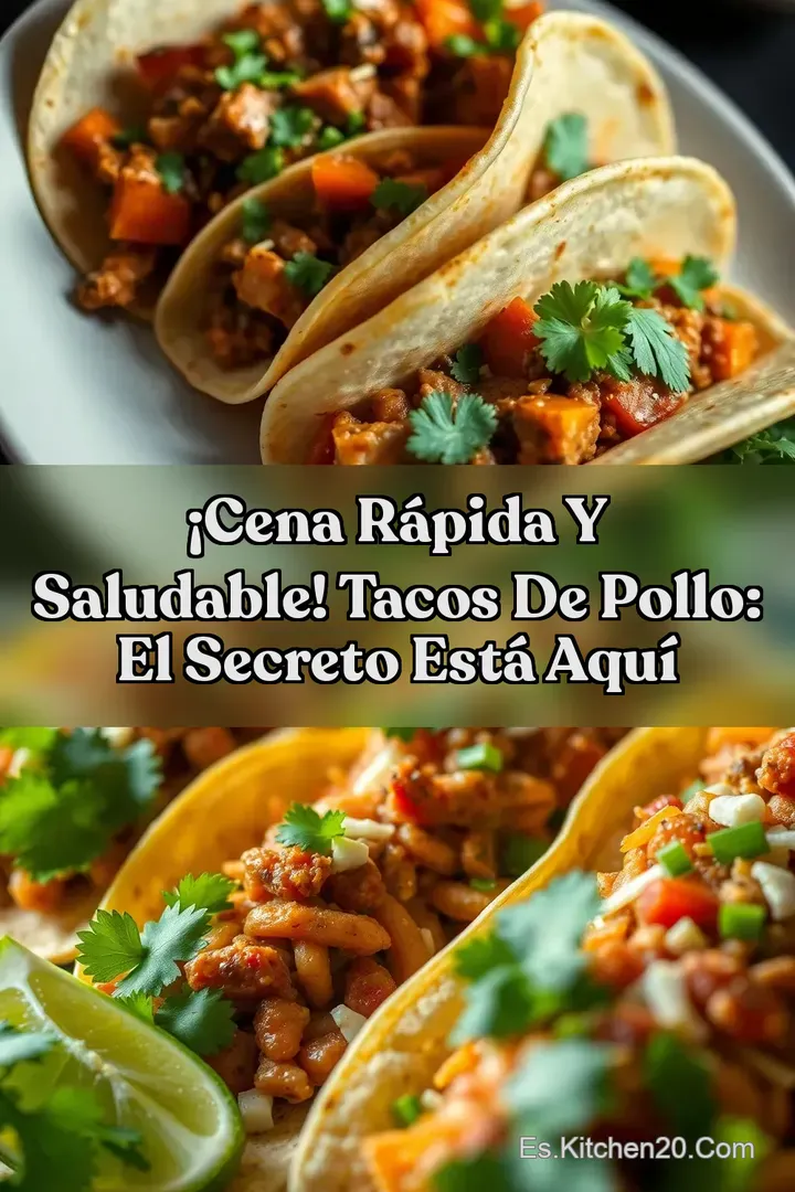 &iexcl;Cena R&aacute;pida y Saludable! Tacos de Pollo: El Secreto est&aacute; Aqu&iacute;