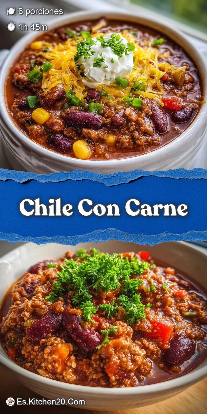 Close-up of chili: glistening, slow-cooked beef with vibrant chili spices visible. Topped with fresh herbs, a tempting, wa...