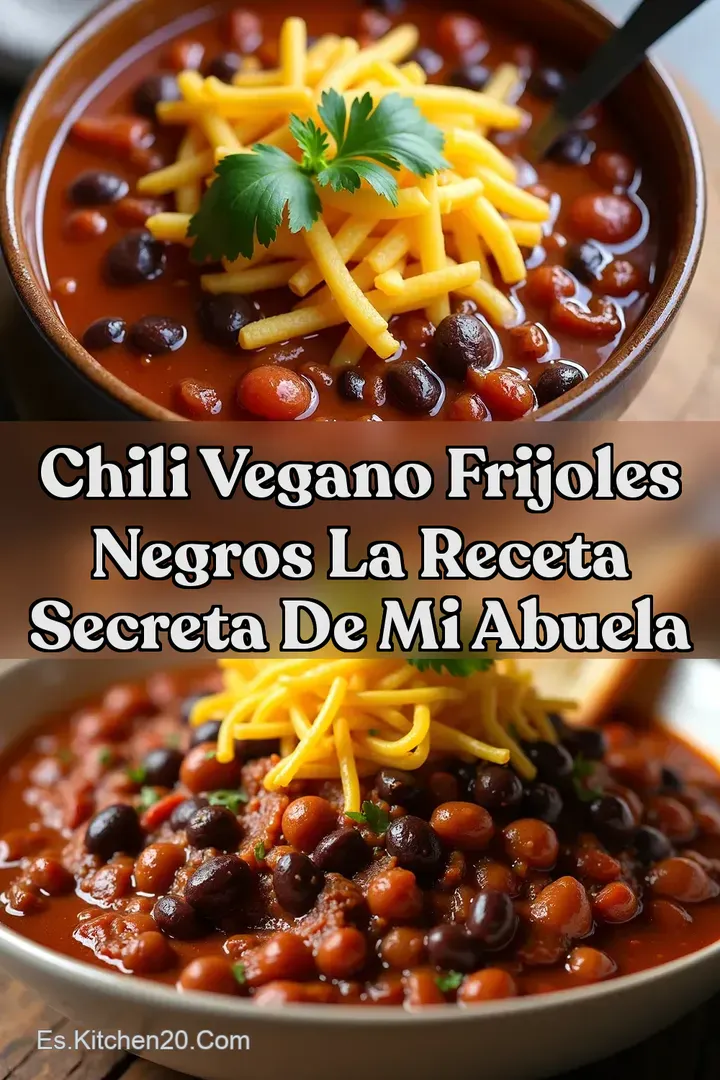 Chili Vegano Frijoles Negros La Receta Secreta de mi Abuela