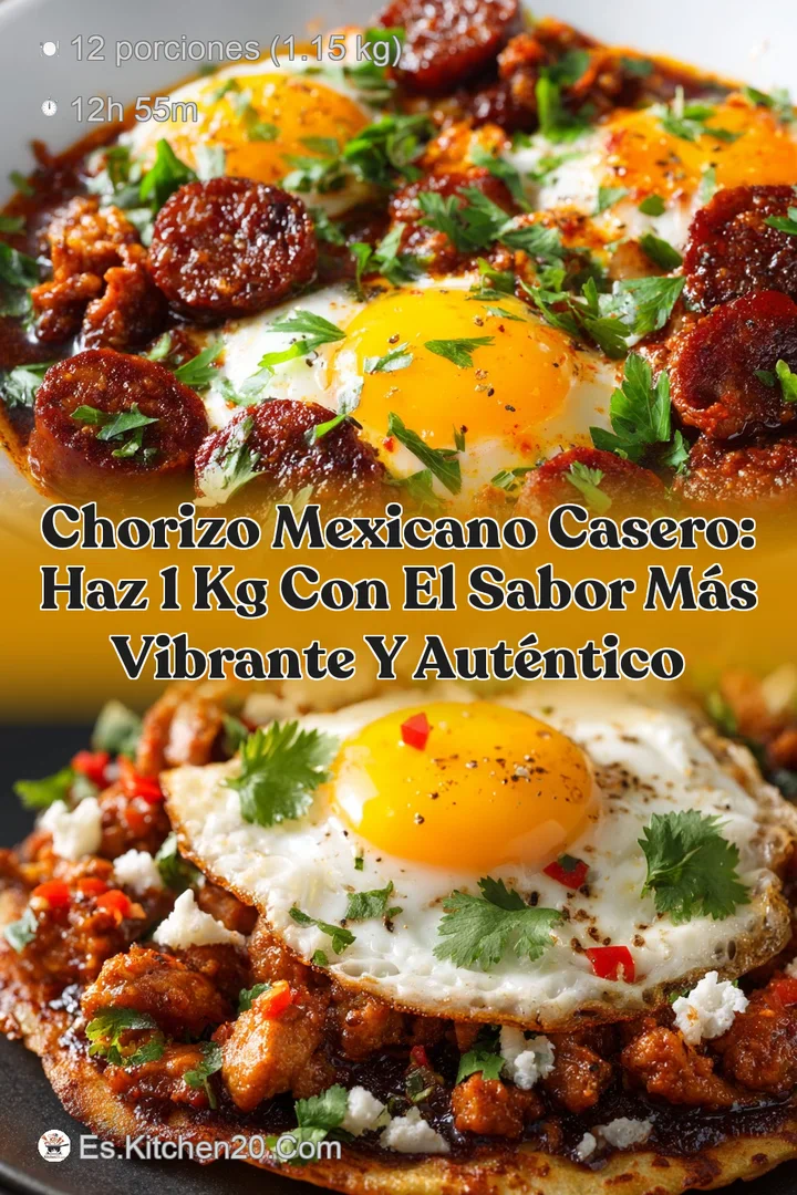 Chorizo Mexicano Casero: Haz 1 kg con el sabor m&aacute;s vibrante y aut&eacute;ntico