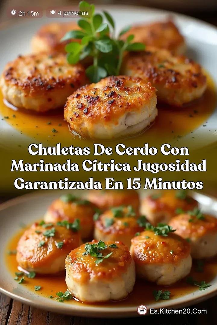Chuletas de Cerdo con Marinada C&iacute;trica Jugosidad garantizada en 15 minutos