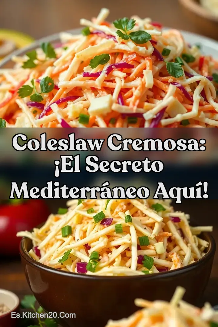 Coleslaw Cremosa: &iexcl;El Secreto Mediterr&aacute;neo Aqu&iacute;!