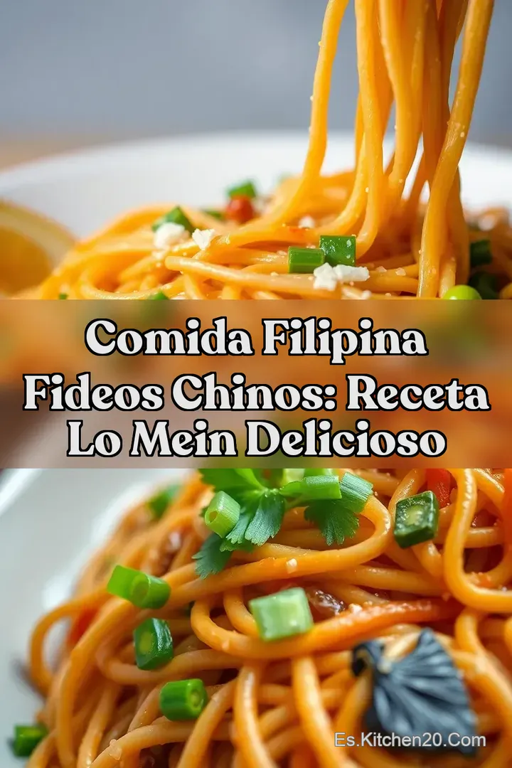 Comida Filipina Fideos Chinos: Receta Lo Mein Delicioso