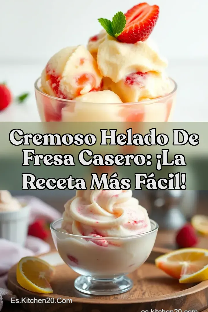 Cremoso Helado de Fresa Casero: &iexcl;La Receta M&aacute;s F&aacute;cil!